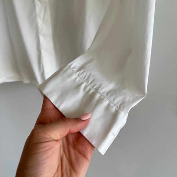 PRADA Woman Collared Button Down Shirt White 46 - Picture 5 of 13